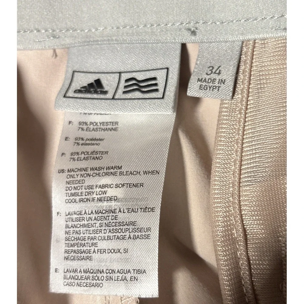 Adidas Golf Men's Size 34 Khaki / Tan Performance Shorts